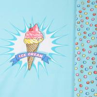 Hilco Jersey Ice Cream Panel - Größe 60 x 150 cm - Eis türkis